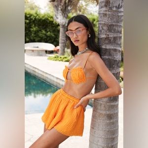 Camila Coelho Hattie shirts and Estee top set